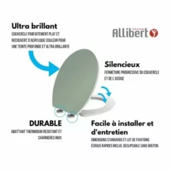 ALLIBERT Abattant WC Couleur Vert De Gris - Kristal -ALLIBERT Soldes Magasin 14452606 3