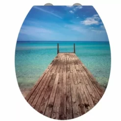 ALLIBERT Abattant WC En Thermodur NOUMEA - Fermeture Progressive - Décor