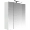 Allibert - Armoire De Toilette éclairante 70 Cm 3 Portes Miroirs Blanc Brillant Prise UTE - JUNO