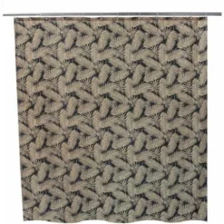 ALLIBERT Rideau De Douche OURAL BLACK 180 X 200 Cm - Decor