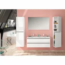 ALLIBERT Colonne De Salle De Bain PESARO Blanc Alpin Brillant - Blanc Alpin 4 ALLIBERT Colonne De Salle De Bain PESARO Blanc Alpin Brillant - Blanc Alpin -ALLIBERT Soldes Magasin 17048230 2