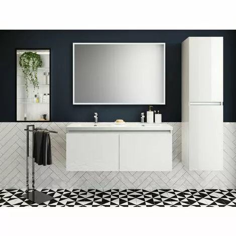 ALLIBERT Colonne De Salle De Bain PESARO Blanc Alpin Brillant - Blanc Alpin 3 ALLIBERT Colonne De Salle De Bain PESARO Blanc Alpin Brillant - Blanc Alpin – Image 3