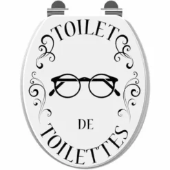 ALLIBERT Abattant WC En Bois Compressé à Fermeture Progressive LUNO - Décor