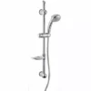 ALLIBERT Set De Douche Avec Douchette 3 Jets, Flexible Et Barre De Douche Chromée LAGO 4 - Chromé Brillant