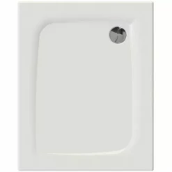 ALLIBERT Receveur De Douche En Bioplax® Rectangle JACANA 2 100 X 80 Cm Blanc Brillant - Blanc