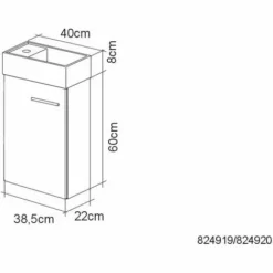 ALLIBERT Meuble Lave-mains MIKE PACK 40 X 68 X 22 Cm Couleur Chêne - Chêne -ALLIBERT Soldes Magasin 18513292 3