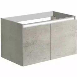ALLIBERT Meuble Sous-vasque 80 Cm 2 Portes PESARO Béton Chicago - Béton Chicago
