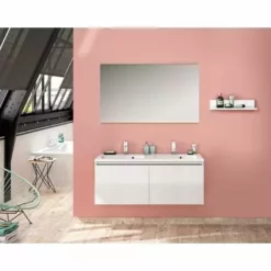 ALLIBERT Meuble Sous-vasque 120 Cm 2 Portes PESARO Blanc Alpin Brillant - Blanc Alpin 6 ALLIBERT Meuble Sous-vasque 120 Cm 2 Portes PESARO Blanc Alpin Brillant - Blanc Alpin -ALLIBERT Soldes Magasin 18823877 3