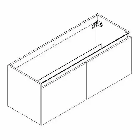 ALLIBERT Meuble Sous-vasque 120 Cm 2 Portes PESARO Blanc Alpin Brillant - Blanc Alpin 4 ALLIBERT Meuble Sous-vasque 120 Cm 2 Portes PESARO Blanc Alpin Brillant - Blanc Alpin – Image 4