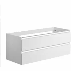 ALLIBERT Meuble Sous-vasque 120 Cm 2 Tiroirs PESARO Blanc Alpin Brillant - Blanc Alpin