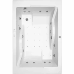 Baignoire Balnéo DUO SPALLIBERT - Massage Air + Eau, Chromothérapie Et Aromathérapie 180 X 120 Cm - Blanc