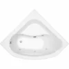 ALLIBERT Baignoire Balnéo D'angle LUCINA ESSENTIA - Massage Eau + Air 140 X 140 Cm - Blanc