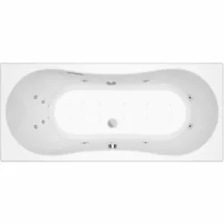 ALLIBERT Baignoire Balnéo INOA DOLCEA - Massage Eau + Air - Chromothérapie 180 X 80 Cm - Blanc