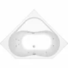 ALLIBERT Baignoire Balnéo D'angle INOA DOLCEA - Massage Eau + Air - Chromothérapie 145 X 145 Cm - Blanc
