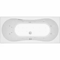 ALLIBERT Baignoire Balnéo INOA INTENSEA - Massage Eau + Air - Chromothérapie 180 X 80 Cm - Blanc