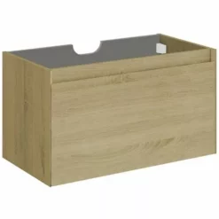 ALLIBERT Meuble Sous-vasque 80 Cm à  Suspendre FANGORN 2 Tiroirs 80 X 45 X 46 Cm - Couleur Chêne - Chêne Sona