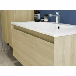 ALLIBERT Meuble Sous-vasque 80 Cm à Suspendre FANGORN 2 Tiroirs 80 X 45 X 46 Cm - Couleur Chêne - Chêne Sona 5 ALLIBERT Meuble Sous-vasque 80 Cm à Suspendre FANGORN 2 Tiroirs 80 X 45 X 46 Cm - Couleur Chêne - Chêne Sona -ALLIBERT Soldes Magasin 19868407 3