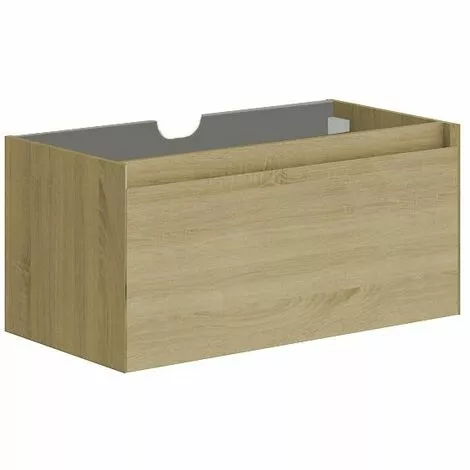 ALLIBERT Meuble Sous-vasque 100 Cm à Suspendre FANGORN 2 Tiroirs 100 X 45 X 46 Cm - Couleur Chêne - Chêne Sona 1 ALLIBERT Meuble Sous-vasque 100 Cm à Suspendre FANGORN 2 Tiroirs 100 X 45 X 46 Cm - Couleur Chêne - Chêne Sona