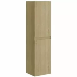 ALLIBERT Colonne De Salle De Bain FANGORN 2 Portes Fermeture Progressive 40 X 150 X 35 Cm Couleur Chêne - Chêne Sona