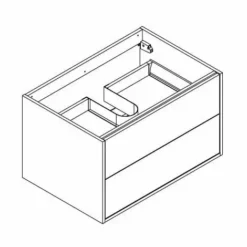 ALLIBERT Meuble Sous-vasque 80 Cm à  Suspendre MARNY Couleur Chêne - Chêne Arlington -ALLIBERT Soldes Magasin 20821078 3