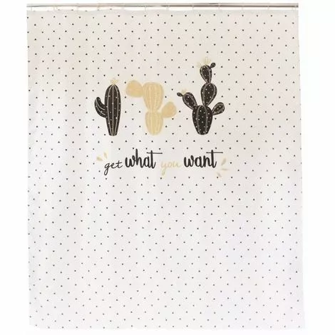 ALLIBERT Rideau De Douche CACTUSA 180 X 200 Cm - Decor 1 ALLIBERT Rideau De Douche CACTUSA 180 X 200 Cm - Decor
