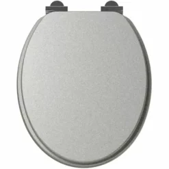 ALLIBERT Abattant WC Design SILVER - 37 X 5 X 47 - Gris