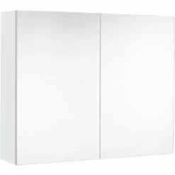 ALLIBERT Armoire De Toilette Avec Miroir Et Prise LOOK 80 Cm Blanc Alpin Brillant - Blanc Alpin
