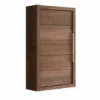 ALLIBERT Meuble Haut Salle De Bain SORENTO 1 Porte - 40 X 69 X 17 Cm - Couleur Chêne - Chêne Cognac