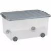 ALLIBERT Boîte Avec Roulettes Curver Scotti Transparent Steel 50L - Transparent