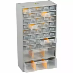 ALLIBERT Rangement Allit Vario Plus Métal 56,5x30x13,5cm - Argenté