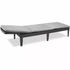 Chaise Longue Avec Coussin Jaipur Graphite Allibert - Gris 8 Chaise Longue Avec Coussin Jaipur Graphite Allibert - Gris -ALLIBERT Soldes Magasin 28286672 4
