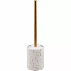 Set De Brosse WC Allibert Arrow Blanc/or - Blanc / Or