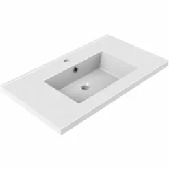 Lavabo Allibert Tobi 80cm Blanc Brillant