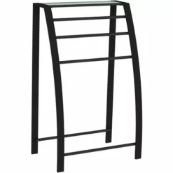 ALLIBERT Porte-serviette 3 Barres à  Poser LOFT-GAME Noir Mat