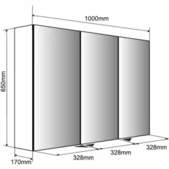 Armoire De Toilette Miroir Oslo - 3 Portes - 100 Cm - Allibert 7 Armoire De Toilette Miroir Oslo - 3 Portes - 100 Cm - Allibert -ALLIBERT Soldes Magasin 32613911 4