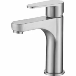 ALLIBERT Mitigeur Lavabo CANGGU En Acier Inoxydable Avec Cartouche Céramique ACS 4,5 X 14,8 X 14,5 Cm - Inox Brossé