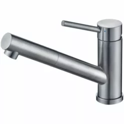 ALLIBERT Mitigeur Cuisine Pull Out HIRO En Acier Inoxydable - Cartouche ACS - Couleur Inox Brossé - 4,5 X 18 X 23 Cm - Inox Brossé