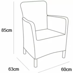 Chaise De Salle à Manger De Jardin Trenton Graphite Allibert - Gris -ALLIBERT Soldes Magasin 3503034 3