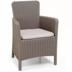 Chaise De Salle à Manger De Jardin Trenton Cappuccino 226454 Allibert - Brun