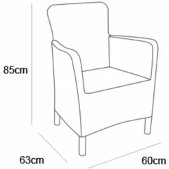 Chaise De Salle à Manger De Jardin Trenton Cappuccino 226454 Allibert - Brun -ALLIBERT Soldes Magasin 3522421 3
