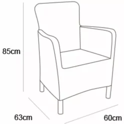 Chaise De Salle à Manger De Jardin Trenton Cappuccino 226454 Allibert - Brun -ALLIBERT Soldes Magasin 3522421 5