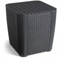 Petite Table De Jardin Luzon Graphite 223932 Allibert - Gris