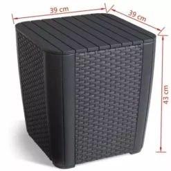 Petite Table De Jardin Luzon Graphite 223932 Allibert - Gris 7 Petite Table De Jardin Luzon Graphite 223932 Allibert - Gris -ALLIBERT Soldes Magasin 3522422 3