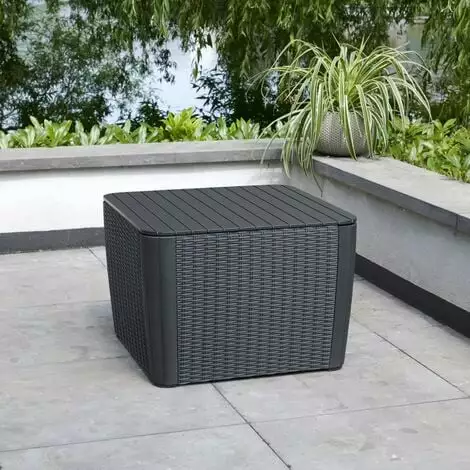Petite Table De Jardin Luzon Graphite 223932 Allibert - Gris 5 Petite Table De Jardin Luzon Graphite 223932 Allibert - Gris – Image 5