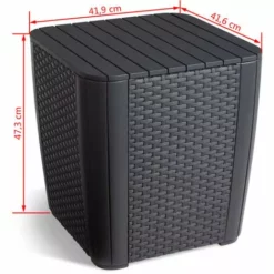 Jeu De Salle à Manger D'extérieur 3 Pcs Iowa Graphite 223929 Allibert - Gris -ALLIBERT Soldes Magasin 3528366 3