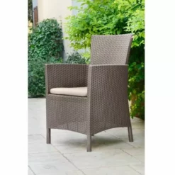 Jeu De Salle à Manger D'extérieur 3pcs Iowa Cappuccino 223929 Allibert - Brun -ALLIBERT Soldes Magasin 3528367 4