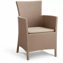 Jeu De Salle à Manger D'extérieur 3pcs Iowa Cappuccino 223929 Allibert - Brun -ALLIBERT Soldes Magasin 3528367 5