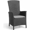 Chaise Inclinable De Jardin Vermont Graphite 238452 Allibert - Gris