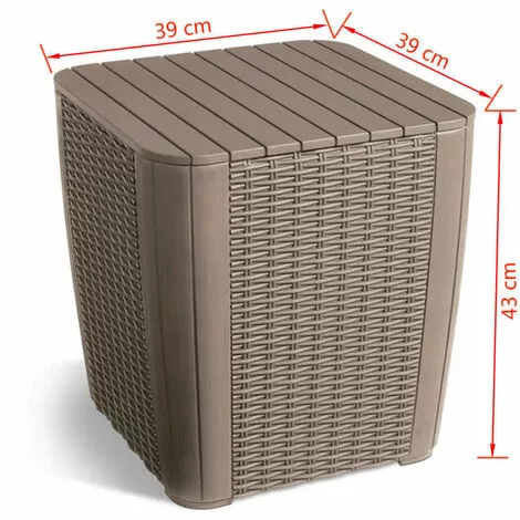 Table D'appoint De Jardin Luzon Cappuccino 223933 Allibert - Brun 3 Table D'appoint De Jardin Luzon Cappuccino 223933 Allibert - Brun – Image 3