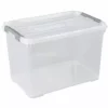 ALLIBERT Boîte De Rangement Handy Plus - Clips Gris - Couvercle Transparent - 65 L